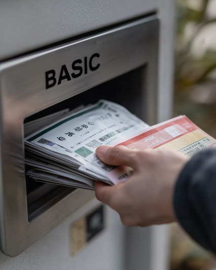 Staff collecting mail on behalf of a foreign property buyer in Japan, with document scanning and bill support
